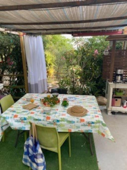 Haut De Villa Au Mont St Clair Vue Exceptionnelle Mer Et Foret Terrasses, Piscine, Petanque, Solarium Prives Σετ Εξωτερικό φωτογραφία