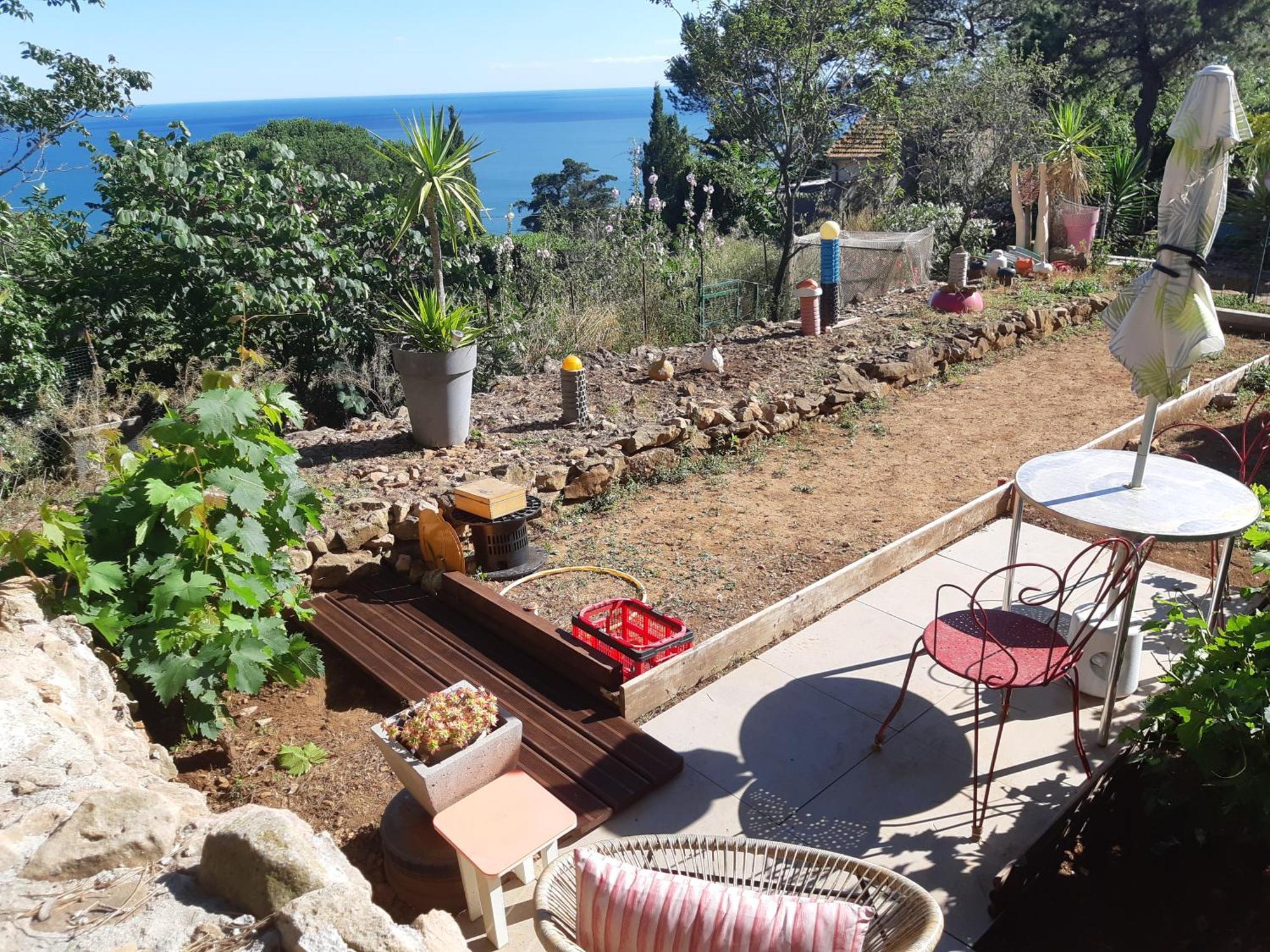 Haut De Villa Au Mont St Clair Vue Exceptionnelle Mer Et Foret Terrasses, Piscine, Petanque, Solarium Prives Σετ Εξωτερικό φωτογραφία